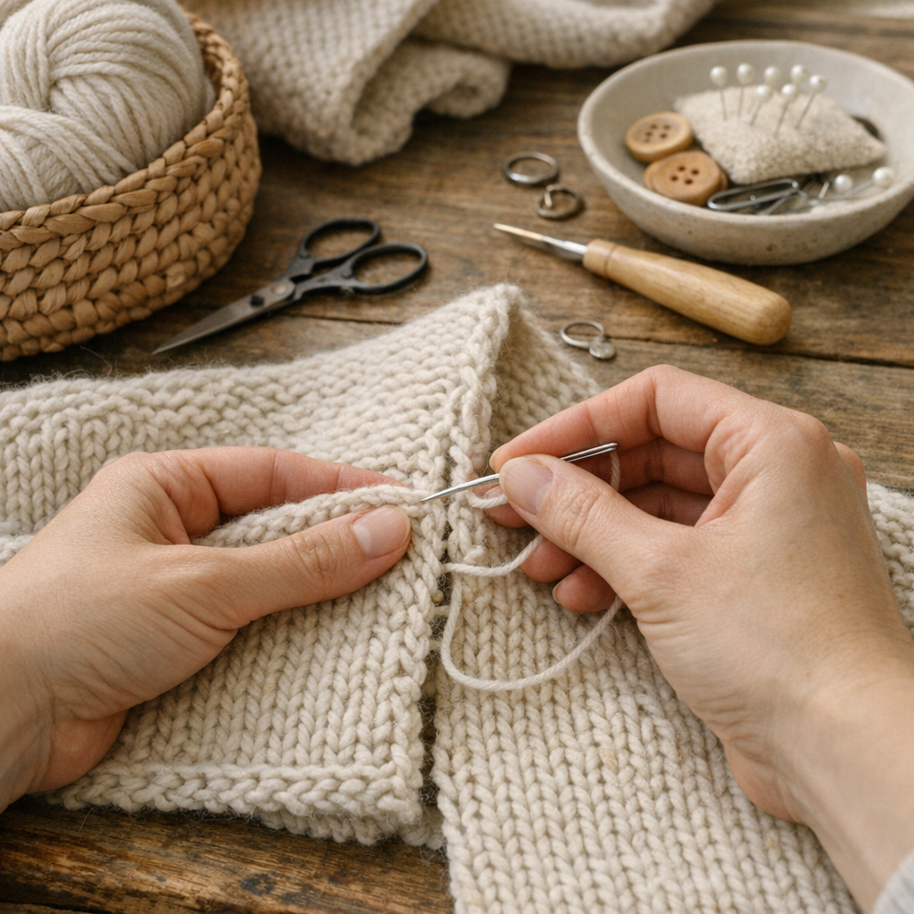 Comment Assembler un Tricot sans déformer les pièces ?