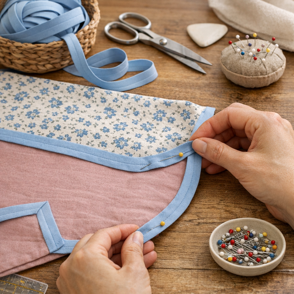 Comment poser du biais sur un tissu : méthode simple, angles et arrondis sans approximation