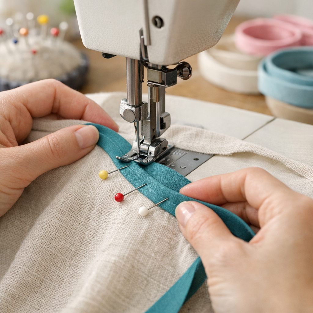 Le Biais coton en utilisation : finitions nettes, limites claires