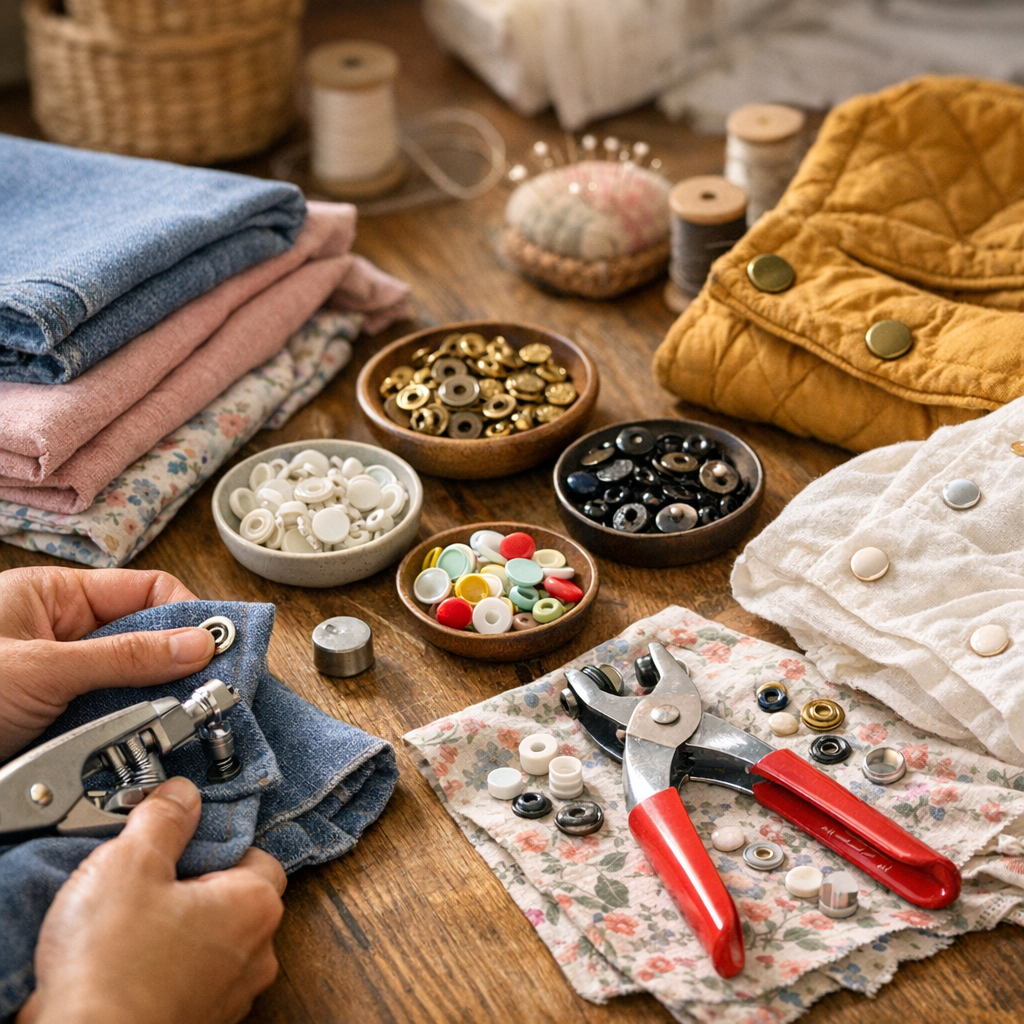 Quels boutons pression choisir selon le tissu et le mode de pose ?