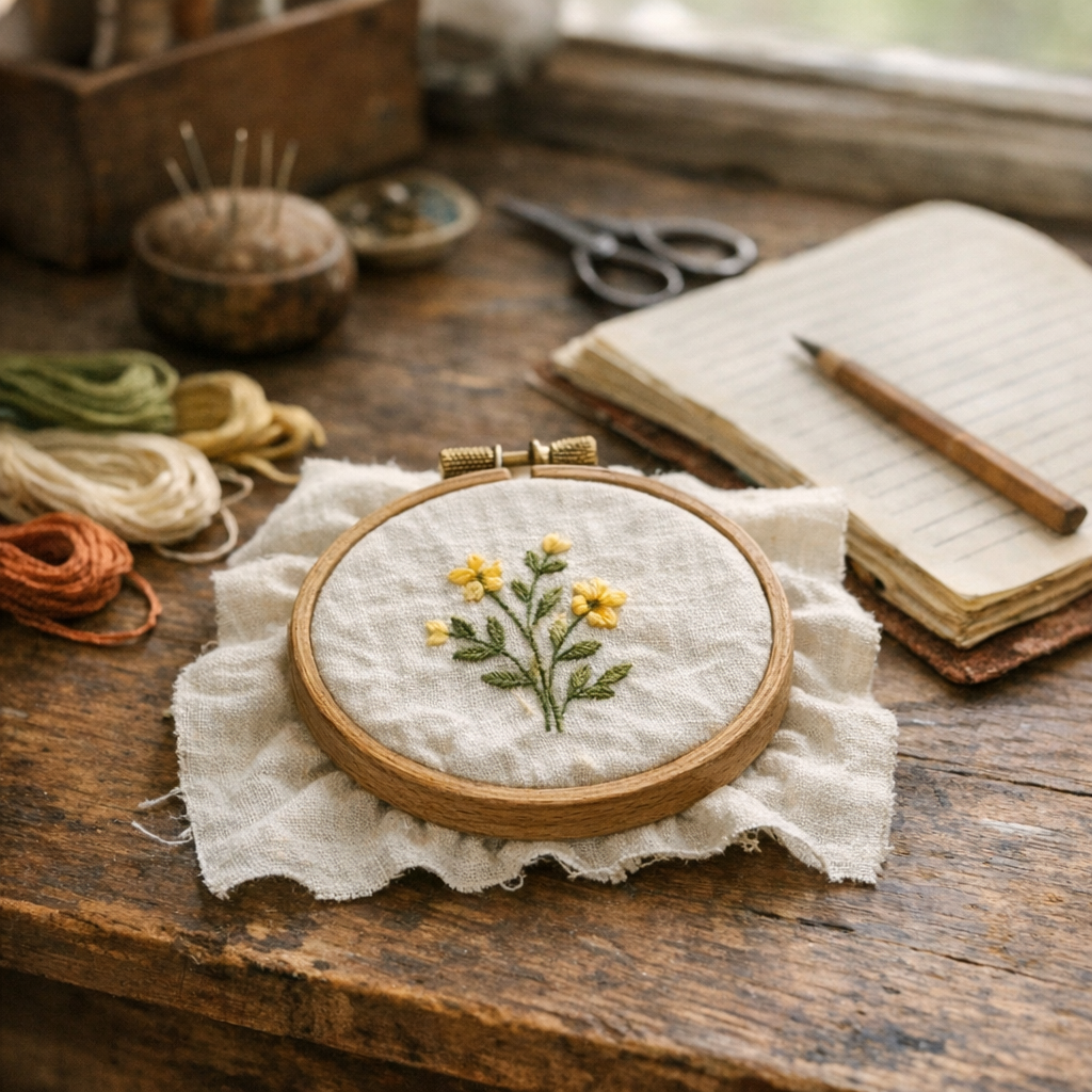 Quand une broderie qui gondole demande une solution prudente
