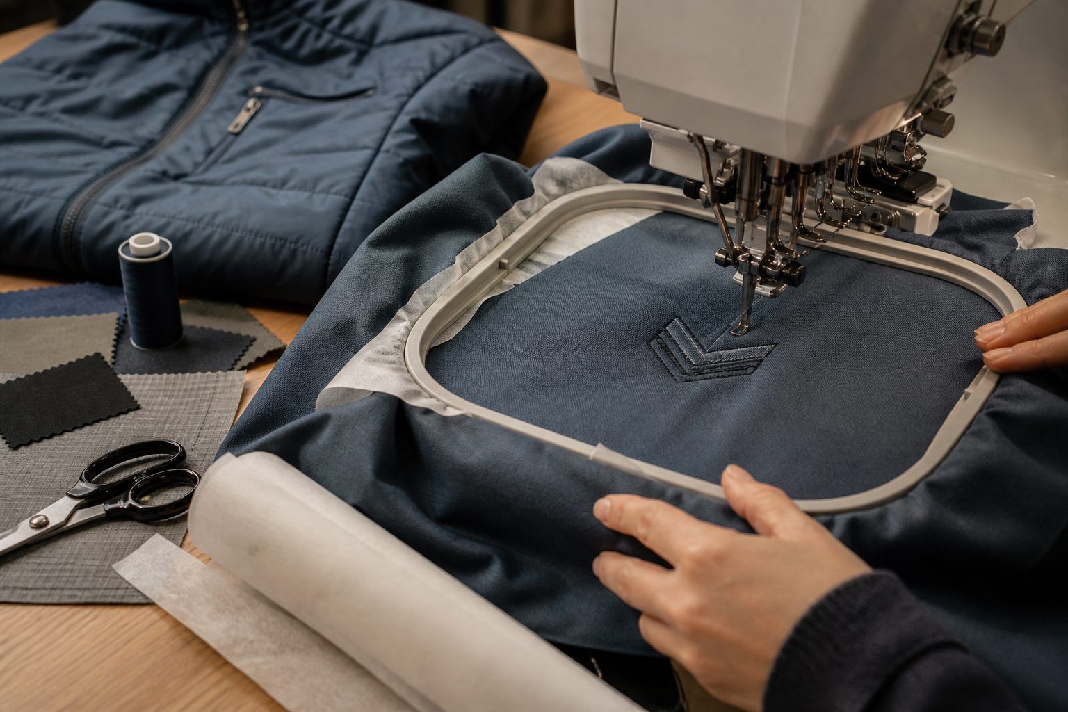 Broderie à la machine, textiles épais et vêtements techniques : les précautions utiles
