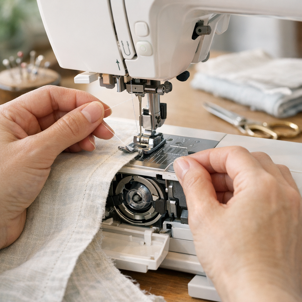 Pourquoi la canette fait des boucles sous le tissu