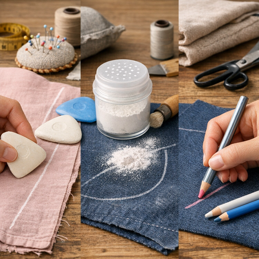 Craie, poudre, crayon : quand utiliser chaque outil pour marquer un tissu ?