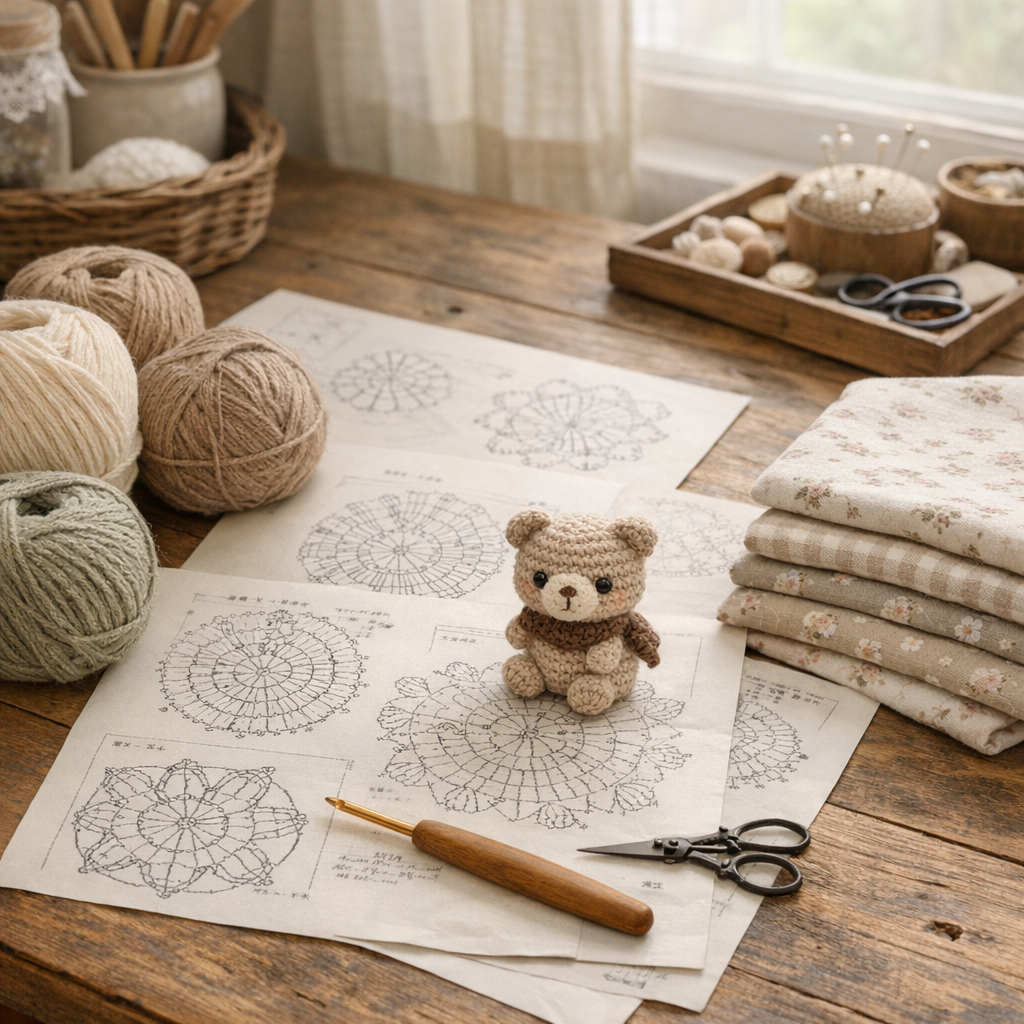 Ces 7 modèles Gratuits de Crochet japonais vous guident par niveau
