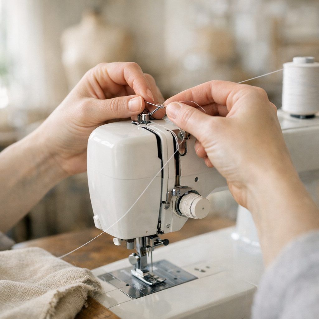 Comment enfiler une machine à coudre quand on débute