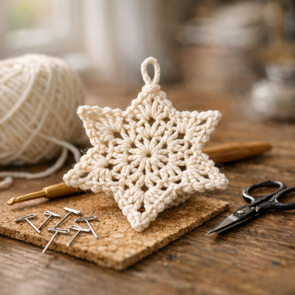 Réaliser une étoile de Noël au Crochet qui tient bien