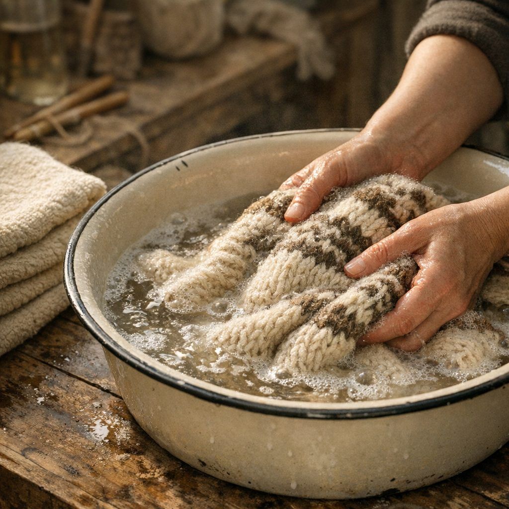 Comment laver un lainage fait main sans le déformer