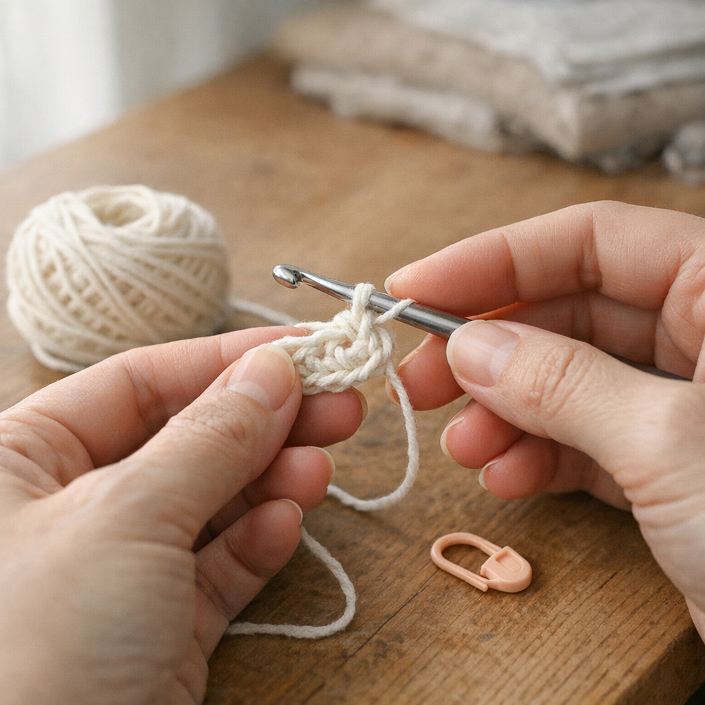 La maille coulée au Crochet sert à relier sans épaissir