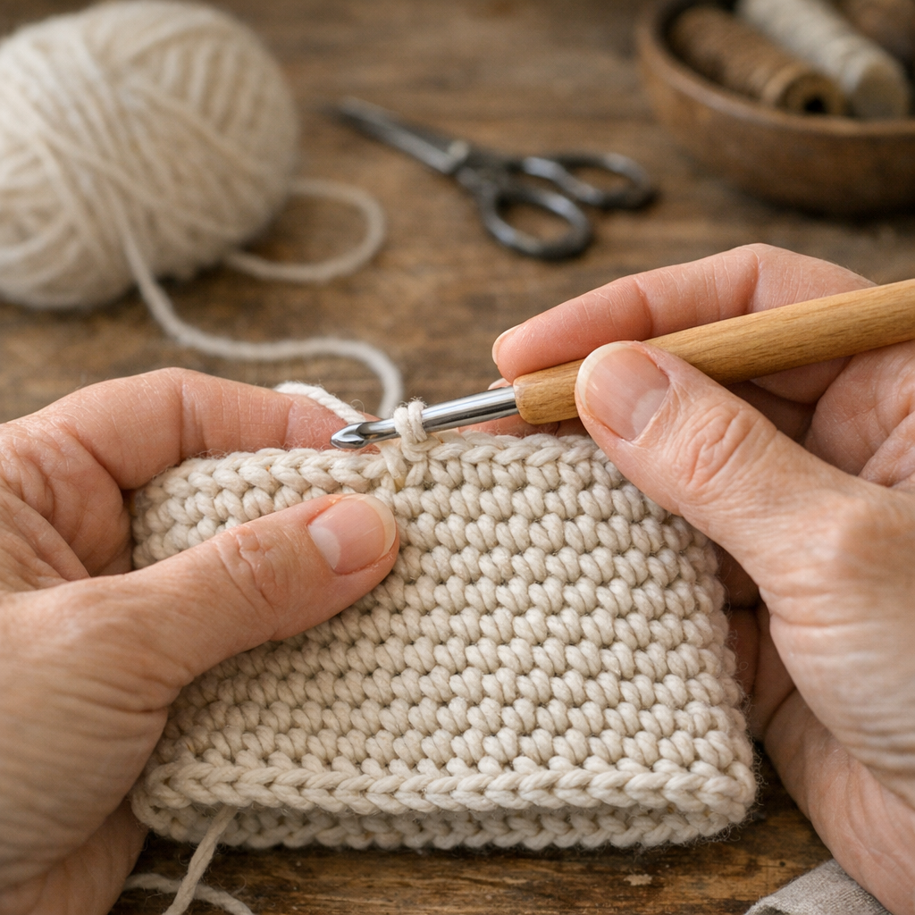 Comment réussir la maille serrée au crochet sans se perdre