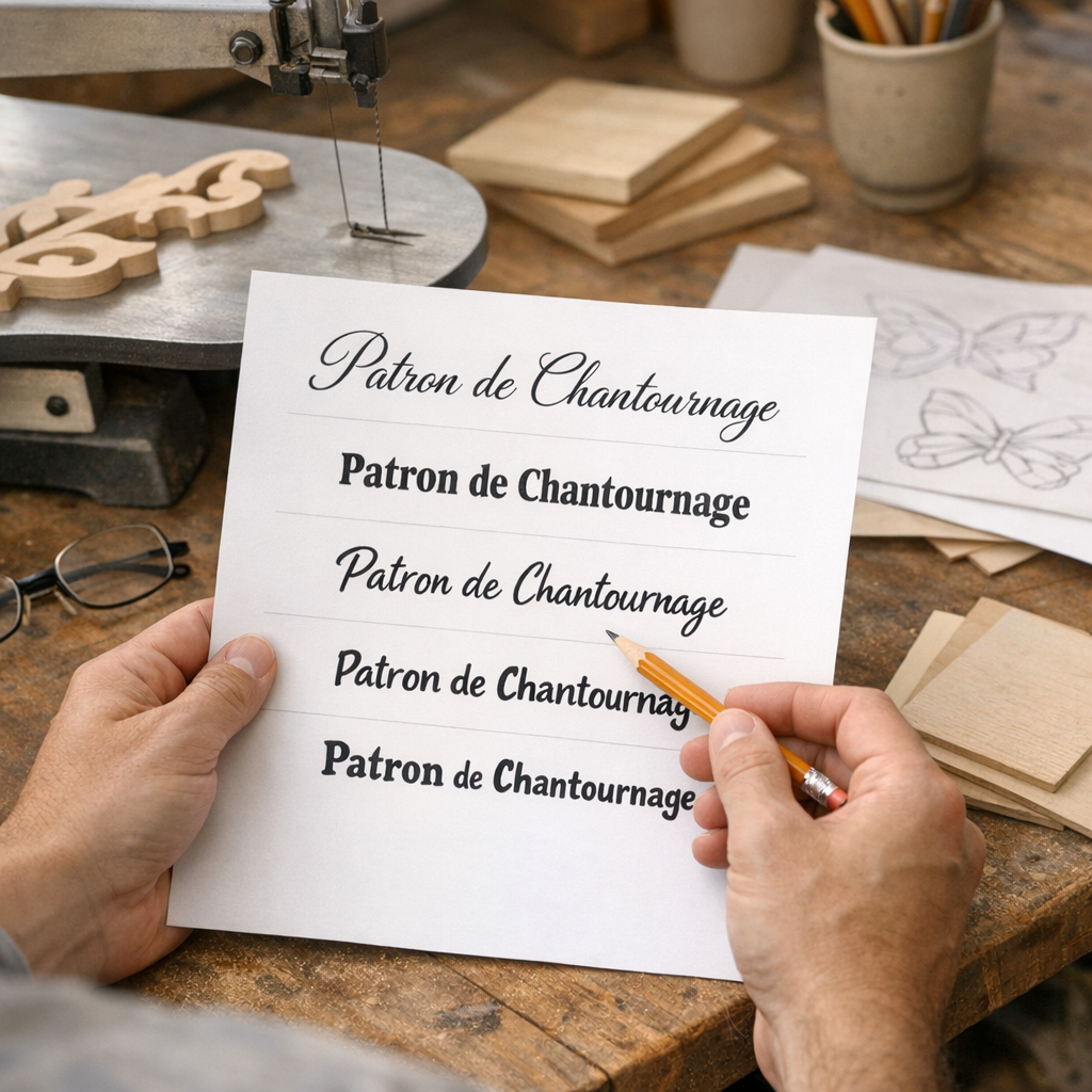 4. Quelle écriture utiliser pour un patron de chantournage à imprimer&nbsp;?