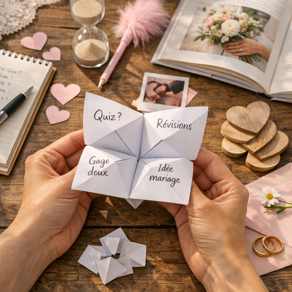 Remplir les cases&nbsp;: quiz, révisions, gages doux et idées de mariage