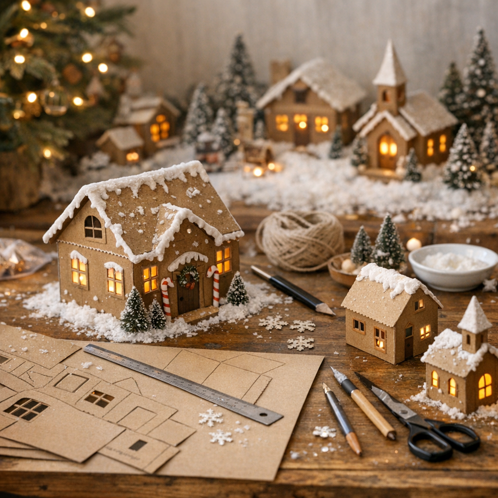 Décorer la maison&nbsp;: effet pain d’épices, chalet ou village miniature de Noël