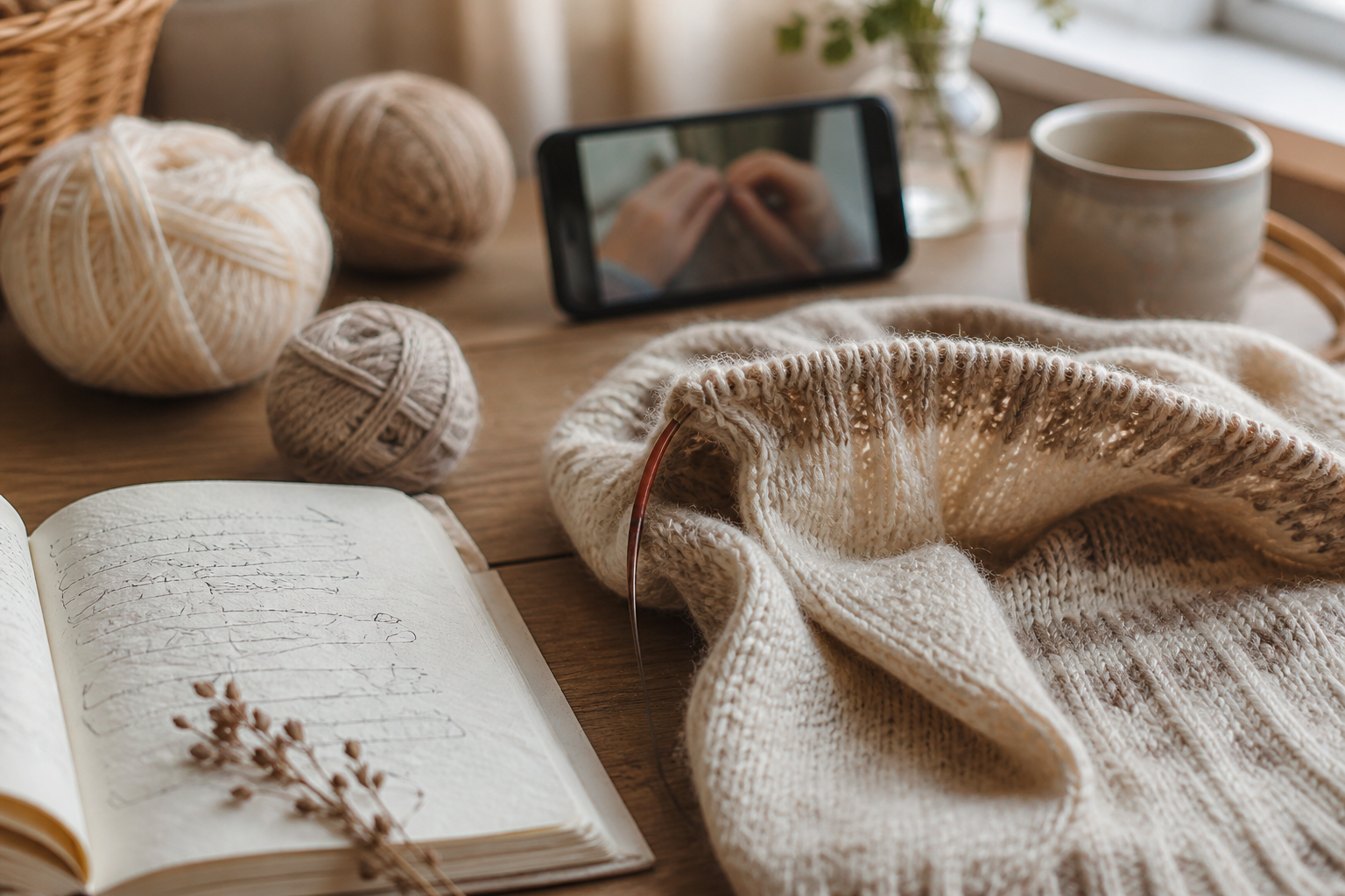 Un podcast tricot peut accompagner chaque projet