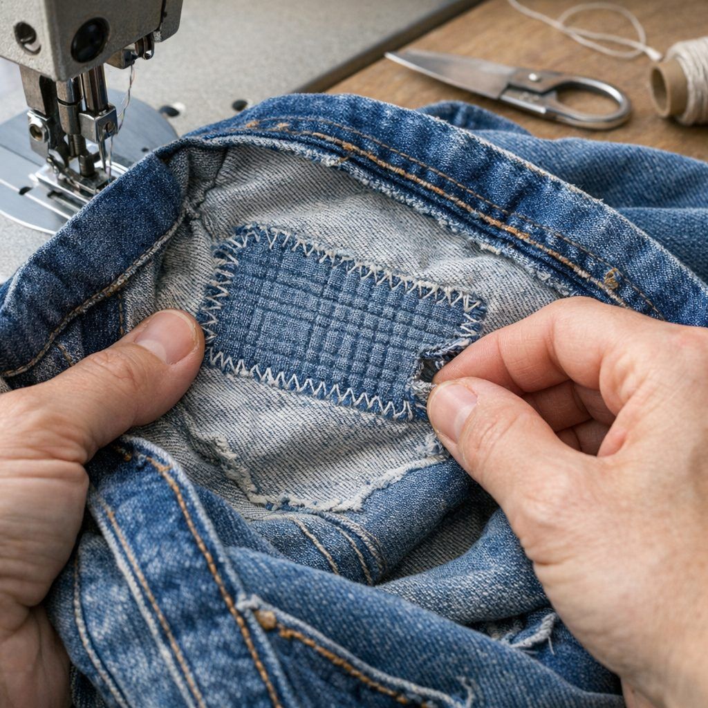 Comment raccommoder un jean proprement, sans reprise visible
