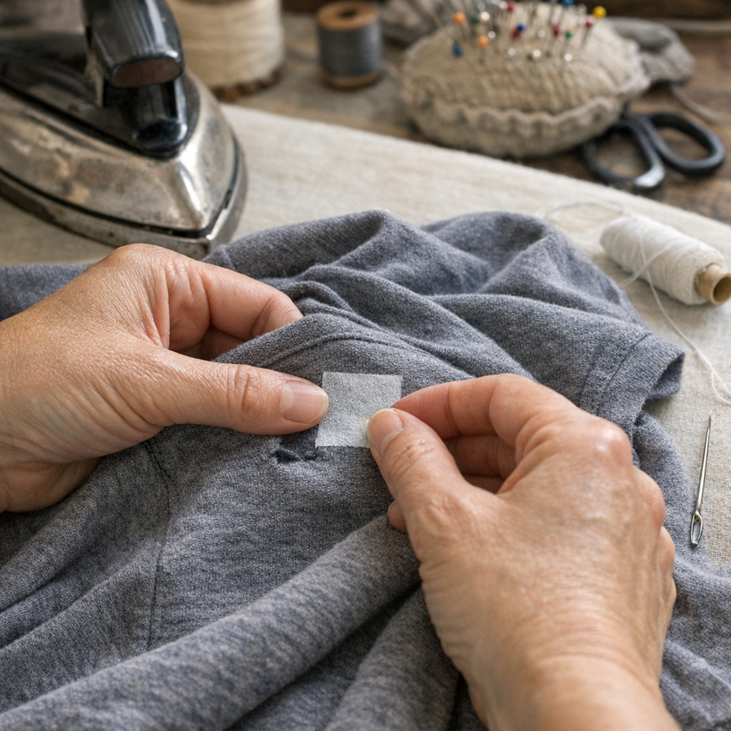 Comment réparer un accroc textile sans déformer le tissu