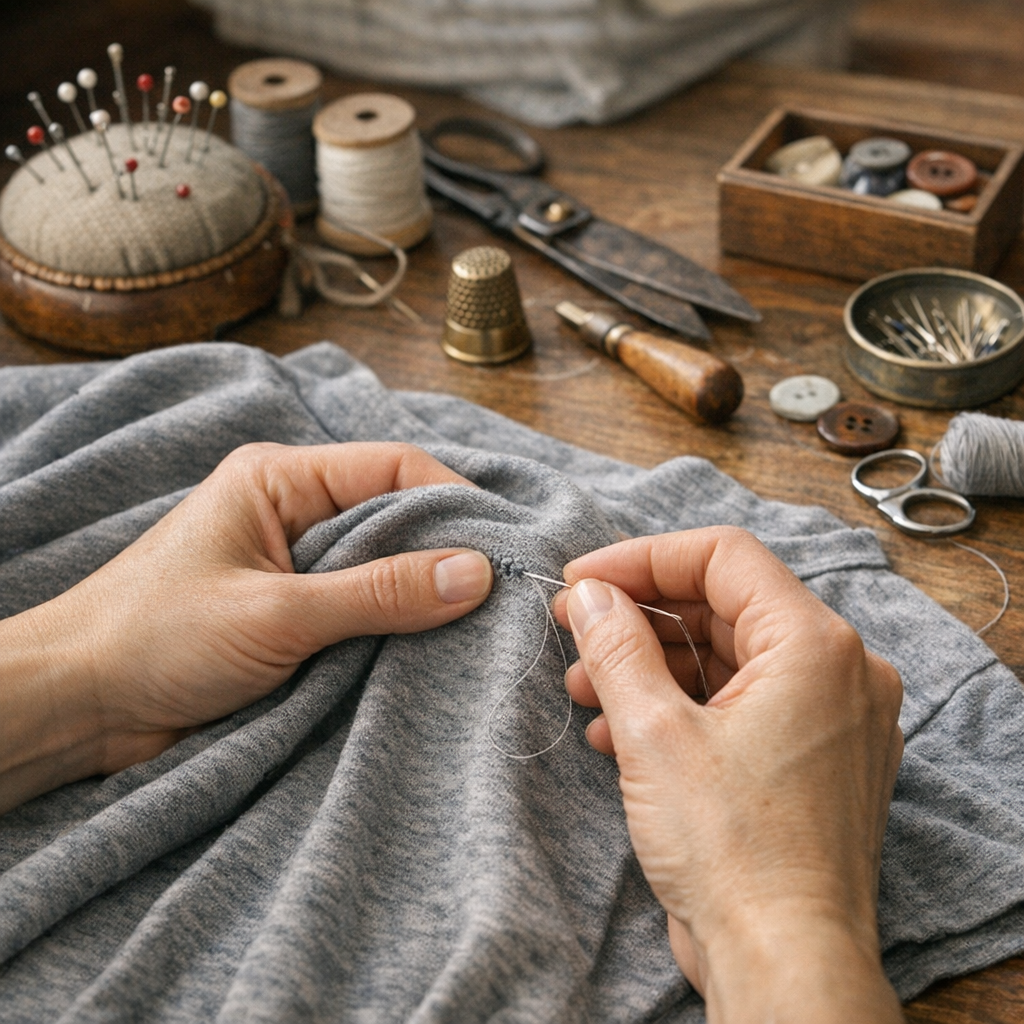 Comment réparer un vêtement avec une couture simple