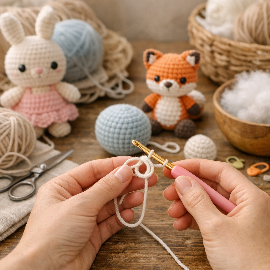Comment faire du crochet en rond, du cercle magique à l’amigurumi