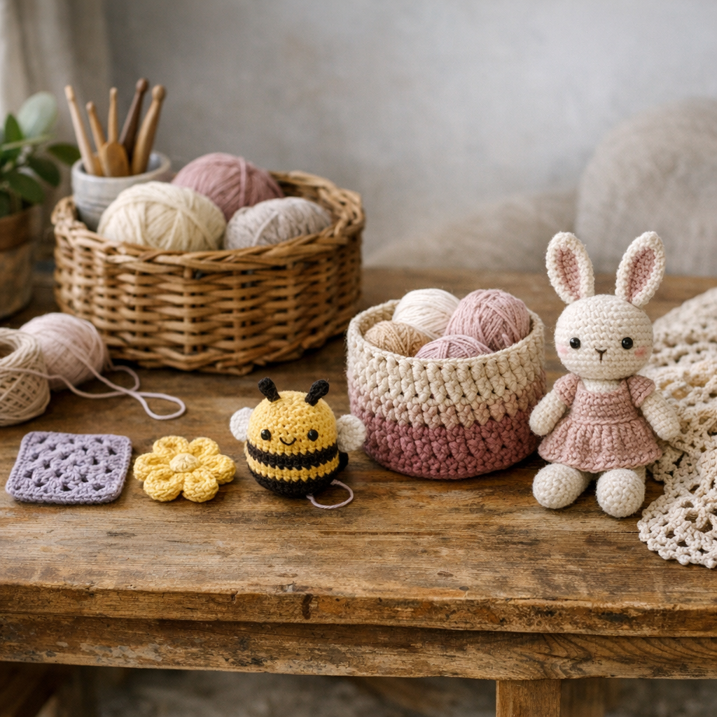 7 créations faciles au crochet, classées par difficulté réelle