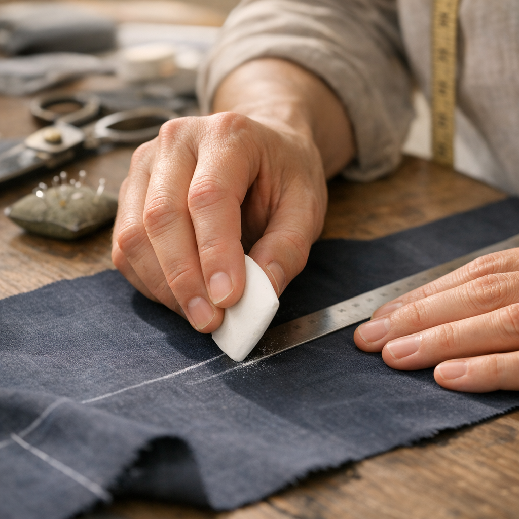 Comment marquer le tissu avec une craie tailleur sans fausser le tracé